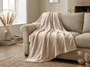 Beige Mikrofaser-Plüschdecke, weich, 160 x 200 cm, Größe: Produktbild-Vorschau 1