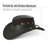 Country Luxus Western Cowboy Hut Reiten Leder Sonnenhut Produktbild-Vorschau 6