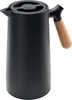 Thermos 1 L Isolierkanne Thermoskanne Glaskolbe Schwarz Produktbild-Vorschau 1