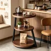 Okrągły stolik pomocniczy - 3 półki - wysokość 62 cm - blat Podgląd zdjęcia produktu 3