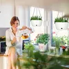 Relaxdays Blumenampel mit Wasserspeicher, 2er Set, HxD Produktbild-Vorschau 3
