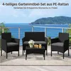 Yaheetech 4-tlg. Gartenmöbel-Set aus Rattan, Tisch & 2 Produktbild-Vorschau 3