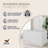 CASARIA® Sitzbank mit Stauraum Faltbar Weiß 80x40x40cm Produktbild-Vorschau 3
