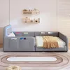 Lit rembourré 90x200 cm avec éclairage LED, contrôle via Voir les images du produit 3