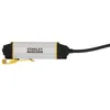 A product shot of a Stanley Fatmax power strip with a clip. Voir les images du produit