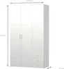 Spell Kleiderschrank 3 Türen und 3 Schubladen. Weiss Produktbild-Vorschau 3