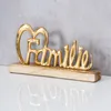 Schriftzug Familie Gold L30cm Metall Mango Holz Aufsteller Produktbild-Vorschau 2