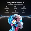 A futuristic robot head with a Google logo on its ear, surrounded by icons representing AI features. Produktbild-Vorschau