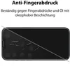 A product image showing a smartphone screen protector with text describing its features. Produktbild-Vorschau