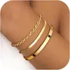 Finrezio 3-5 Stück Armband Damen Gold 14 Karat Vergoldet Produktbild-Vorschau 1