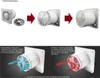 Diagram showing the operation of a backdraft damper for a ventilation fan. Produktbild-Vorschau