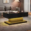 A modern living room with a coffee table in front of a sofa. Voir les images du produit