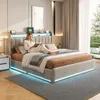 Cama tapizada UnboxG de 160x200 cm con USB, cama juvenil de Vista previa de la imagen del producto 12
