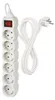 Steckdosenleiste 3 m / 6 Steckdosen / Schalter / weiß / PVC / 1,5 mm2 Produktbild-Vorschau
