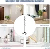 COSTWAY 175cm věšák s 8 háčky, výškově nastavitelný věšák Náhled obrázku produktu 5