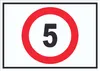Tempo 5 km/h Geschwindigkeitsbegrenzung Schild Symbol A0 Produktbild-Vorschau 1
