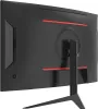 The back view of a black gaming monitor with red accents, mounted on a stand. Náhled obrázku produktu