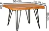 FineBuy Design Couchtisch Massivholz Tisch Baumkante 56 x Produktbild-Vorschau 3