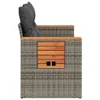 vidaXL Sofa ogrodowa 2-osobowa z poduszkami z szarego Podgląd zdjęcia produktu 6