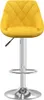 vidaXL Sgabello da bar 2 pezzi in velluto giallo senape Anteprima dell’immagine prodotto 4