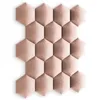 A wall covered in hexagonal pink upholstered panels. Anteprima dell’immagine prodotto
