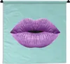 MuchoWow® Wandteppich Wandbehang Lippen - Pastell - Lila Produktbild-Vorschau 1