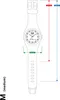 A diagram showing the dimensions of an Ice-Watch. Produktbild-Vorschau