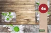 Tovagliette 6 pezzi margherite bianche su legno plastica Anteprima dell’immagine prodotto 1