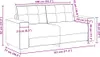 A diagram showing the dimensions of a sofa. Anteprima dell’immagine prodotto