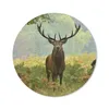 MuchoWow® Mauspad Mousepad Rothirsch - Natur - Grün 30x30 Produktbild-Vorschau 1