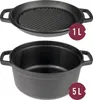 Browin Gusseisen-Topf Mit Pfanne, 5 L + 1 L Produktbild-Vorschau 2