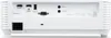 The back panel of a white projector is shown, displaying various ports and connectors. Produktbild-Vorschau