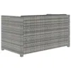 5-tlg. Garten-Lounge-Set mit Auflagen Poly Rattan Grau Produktbild-Vorschau 4