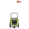vidaXL Cani da Rimorchio per Biciclette Verde e Nero Anteprima dell’immagine prodotto 3