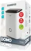 The image shows the packaging of a Domo dehumidifier, with the product itself visible on the front. Produktbild-Vorschau