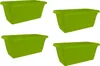 Blumenkasten mit Wasserspeicher 40 cm 4er Set Grün Produktbild-Vorschau 1