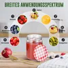 XMTECH 12er Set Sturzgläser 240 ml – Einmachgläser mit rot Produktbild-Vorschau 6