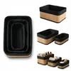 Set mit 3 Bambuskörben mit Stoffeinlage, 30 x 20 x 13 cm Produktbild-Vorschau 9