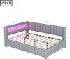Flieks Polsterbett 140x200cm mit USB & LED, Schlafsofa Produktbild-Vorschau 7