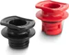 Two automotive oil funnels, one black and one red, are shown side-by-side against a white background. Podgląd zdjęcia produktu