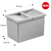 Hailo Inneneimer 1073979 mit Deckel 350 x 226 x 220 mm 2 Produktbild-Vorschau 3