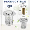 2 Stück Abflussfilter Waschbeckenstöpsel Edelstahl Produktbild-Vorschau 2