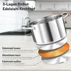 TEAMFAR Kochtopf 24cm 5,7L Edelstahl Nudeltopf Induktion Produktbild-Vorschau 3