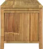 A front view of a bamboo storage chest. Voir les images du produit