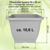 MePla - Set - Pflanzkübel Quadrat 28x28 + Untersetzer 24x24 Produktbild-Vorschau 2
