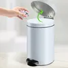 Odpadkový koš KADAX "Melfi", pedálový koš z bílé oceli, 14 Náhled obrázku produktu 2
