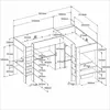 Lit d'angle double avec espace de rangement & bureau - 2 x Voir les images du produit 22