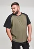 Urban Classics - RAGLAN Contrast T-Shirt oliv / schwarz 4XL Podgląd zdjęcia produktu 26