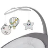 A close-up view of a baby bouncer's mobile with hanging toys. Produktbild-Vorschau