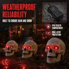 Leuchtende Totenkopf-Augen, LED-Halloween-Augen mit Timer, 2 Stück Produktbild-Vorschau